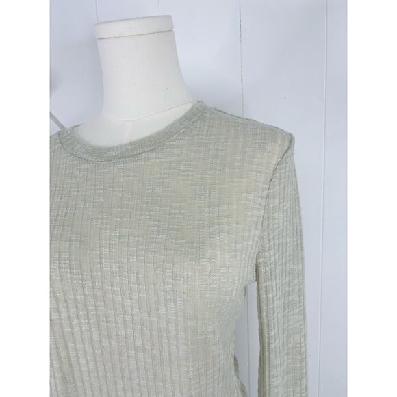 Intimately Free People Aura Layering Top Semi Sheer Long Sleeve Medium Sea Mist - Picture 5 of 11